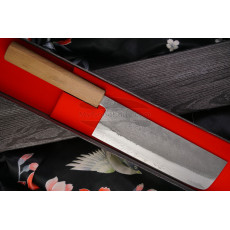 Nakiri Japanisches Messer Kunio Masutani VG-1 Damascus Walnut M-2763 17cm
