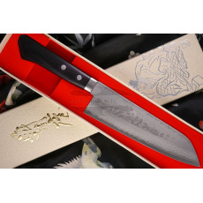 Japanilainen Santoku-veitsi Kunio Masutani VG-10 Damascus Pakka M-3241 17cm