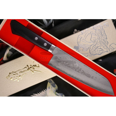Santoku Couteau Japonais Kunio Masutani VG-10 Damascus Pakka M-3241 17cm