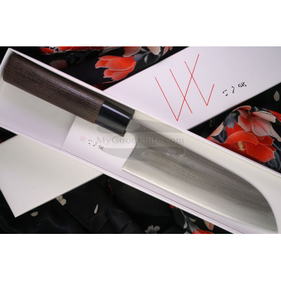 Santoku Japanese kitchen knife Gihei Hamono SLD GH-302 16.5cm