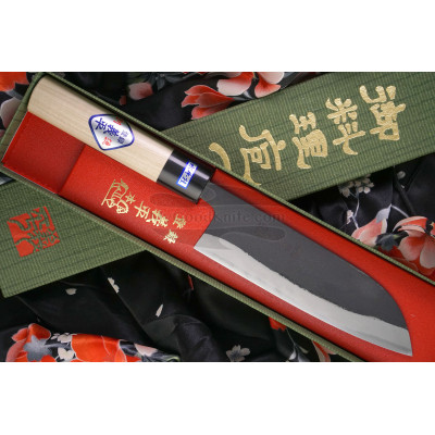 Santoku Japanese kitchen knife Gihei Hamono Aogami 2 Iron clad GH-502 16.5cm