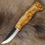 Finnish knife Wood Jewel Carving, curly birch 23VISA 7.7cm