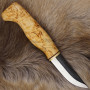 Finnish knife Wood Jewel Carving, curly birch 23VISA 7.7cm