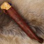 Finnish knife Wood Jewel Carving, curly birch 23VISA 7.7cm