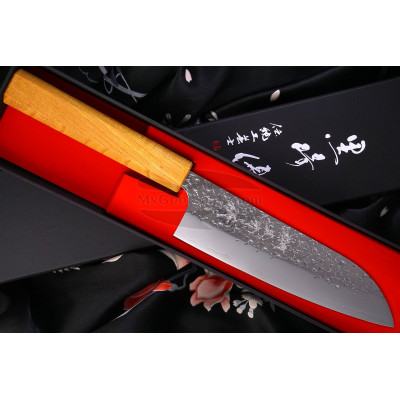 Japanilainen Santoku-veitsi Yu Kurosaki Shizuku R2 Keyaki ZR-165SA 16.5cm