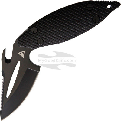 Couteau à lame fix ASD Centurion Black with cutout 01B 10.7cm