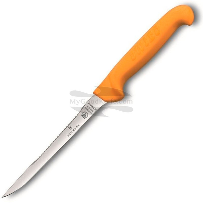 mærke Settle bibliotek Fillet knife Victorinox Swibo serrated back 5.8448.16 1.6cm for sale |  MyGoodKnife