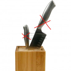 Knife stand Zeller Square Block Bamboo (without knives)