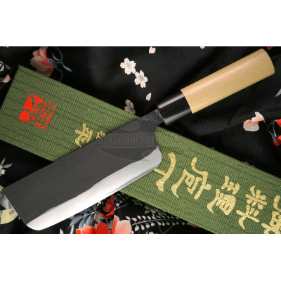Nakiri Japanese kitchen knife Gihei Hamono Aogami 2 Iron clad GH-503 15cm