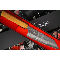 Японский кухонный нож Yu Kurosaki Fujin VG10 Damascus Бунка Keyaki ZVD-165BU 16.5см