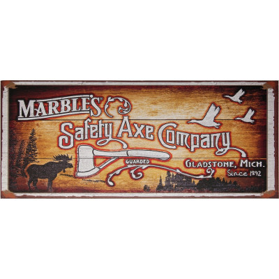Tin sign Marbles Marble's Safety Axe Company MR559