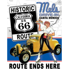 Cartel de chapa Mels Diner Route 66 TSN2289
