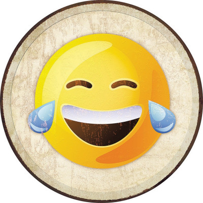 Cartel de chapa Emoji Laugh TSN2271