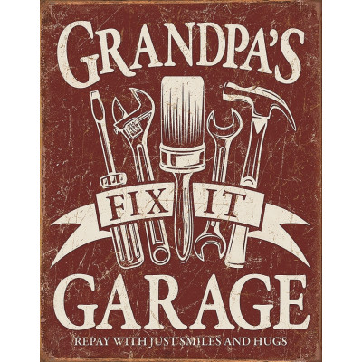 Жестяная табличка Grandpa's Garage TSN2264
