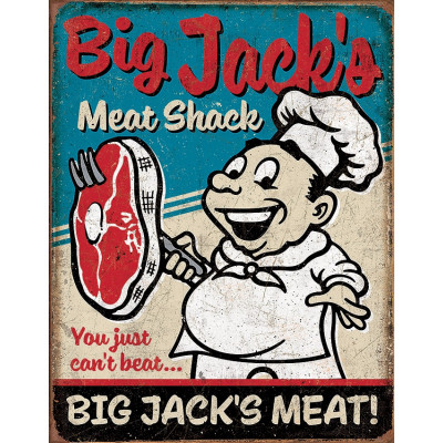 Blechschild Big Jack's Meats TSN2122