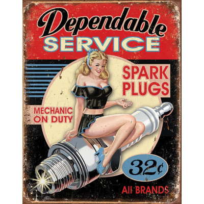 Жестяная табличка Dependable Service TSN1991