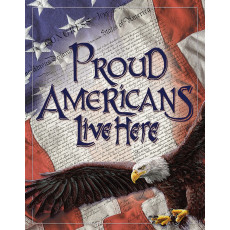 Tina kyltti Proud Americans Life Here TSN2219