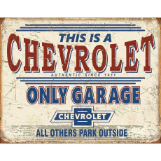 Cartel de chapa Chevy Only Garage TSN2200