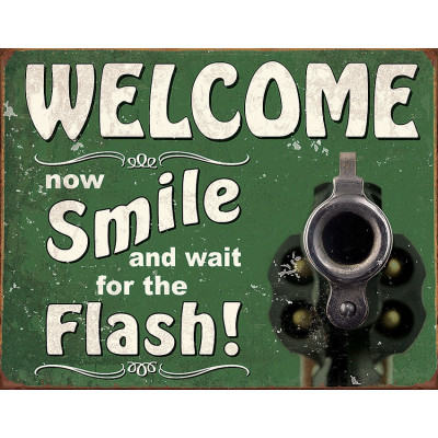 Tin sign Smile For Flash TSN2129