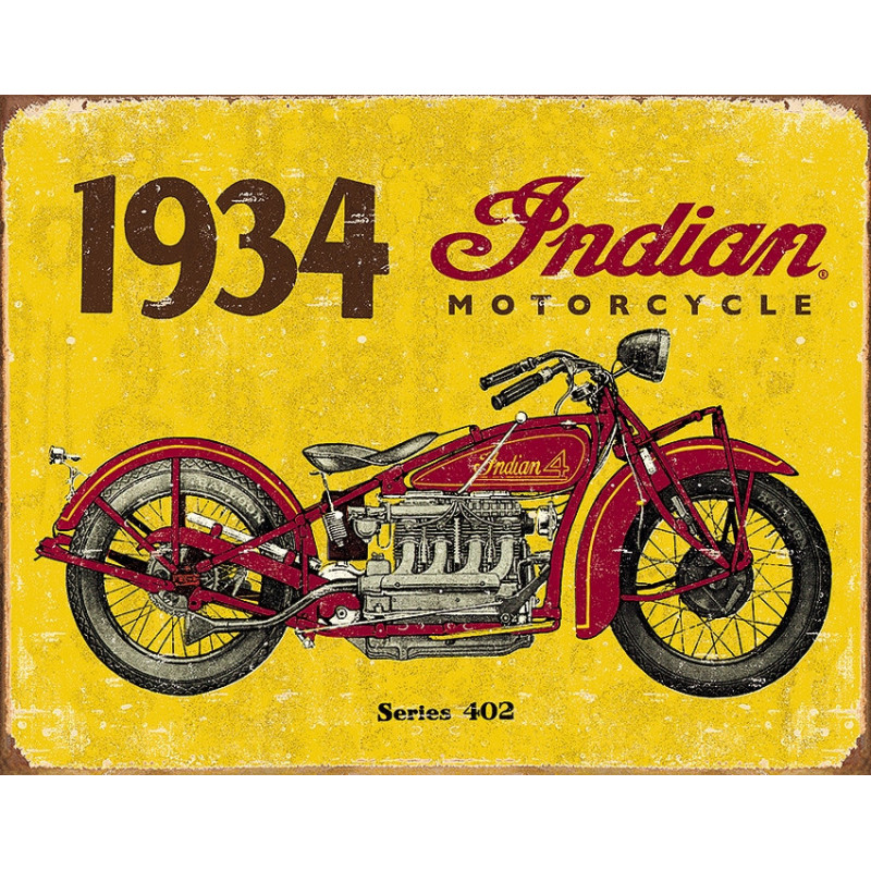 Tin sign 1934 Indian Motorcycles TSN1929 for sale | MyGoodKnife