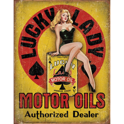 Blechschild Lucky Lady Motor Oils TSN1998