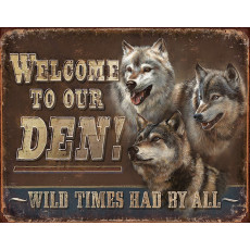 Жестяная табличка Welcome To Our Den! TSN1984