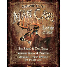 Cartel de chapa Man Cave Lodge TSN1868