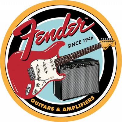 Blechschild Fender Round TSN1858