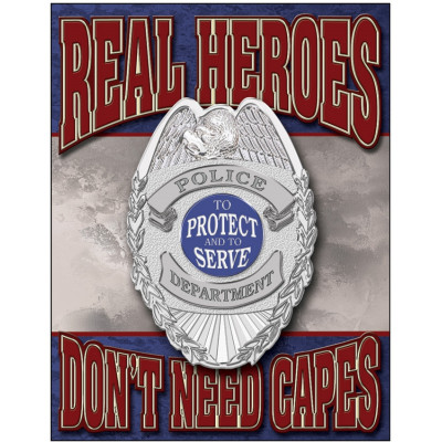 Blechschild Real Heroes Police TSN1780