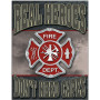 Cartel de chapa Real Heroes Firemen TSN1778