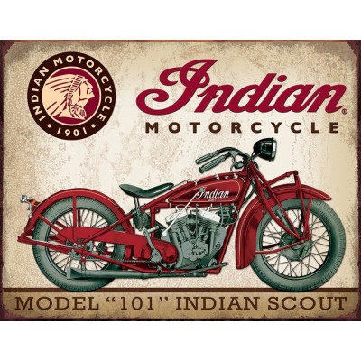 Cartel de chapa Indian Scout Motorcycle TSN1933