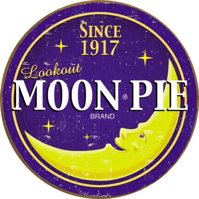 Blechschild Moon Pie Round Logo TSN1802
