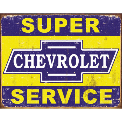 Blechschild Super Chevy Service TSN1355