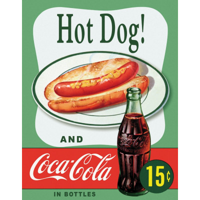 Blechschild Hot Dog And Coke TSN1048