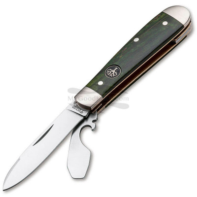 Folding knife Böker Swell-End Jack Curly Birch Green 112916 6.7cm