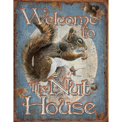 Жестяная табличка Nut House Welcome TSN1824