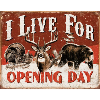 Cartel de chapa Live For Opening Day TSN1816