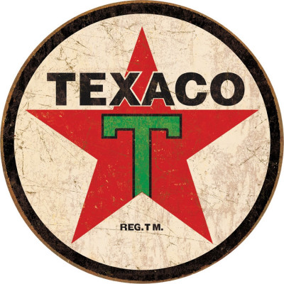 Жестяная табличка Texaco Round TSN1798