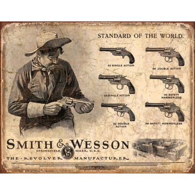 Cartel de chapa S&W Revolvers TSN1743