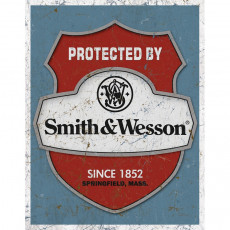Tina kyltti Protected By Smith&Wesson TSN1682