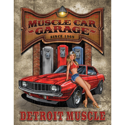Blechschild Legends Detroit Muscle Car TSN1568
