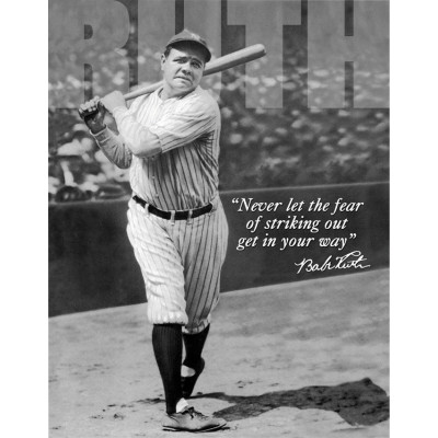 Tin sign Babe Ruth No Fear TSN1511