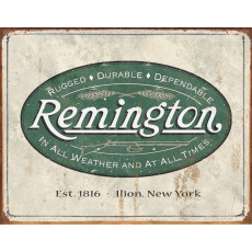 Cartel de chapa Remington Weathered Logo TSN1413