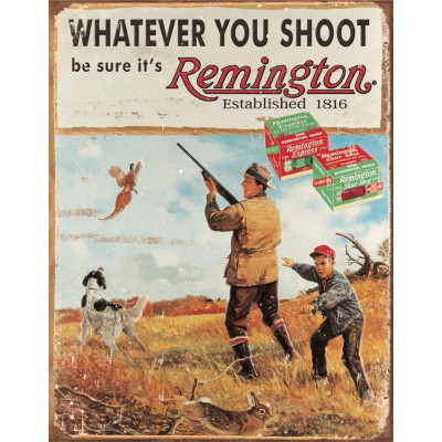 Blechschild Remington Whatever You Shoot TSN1412