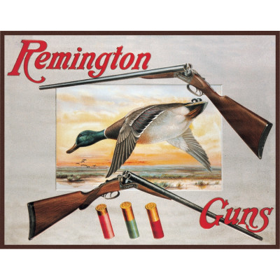Жестяная табличка Remington Shotguns and Ducks TSN1002