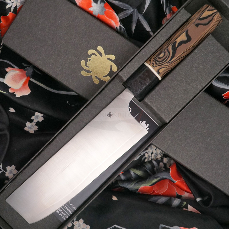 Nakiri Japanese kitchen knife Spyderco Minarai SCK17PBK 17cm for sale