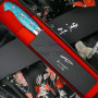 Japanilainen Santoku-veitsi Yu Kurosaki SPG2 Damascus Turquoise ZTQ-165SA 16.5cm