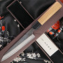 Японский кухонный нож Yoshimi Kato Петти Aogami Super S/S clad Cherry D-901 15см