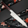 Cuchillo Japones Gyuto Ryusen Hamono Houenryu Black and Red HE-202 21cm
