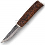 Coltello finlandese Roselli Damascus Carpenter Silver Bolsters Gift Box RD310P 10.5cm